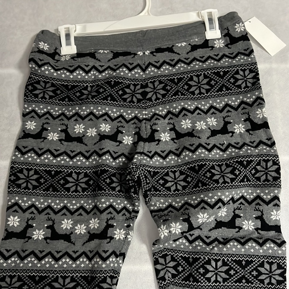 33 Degrees black grey heather holiday leggings size M